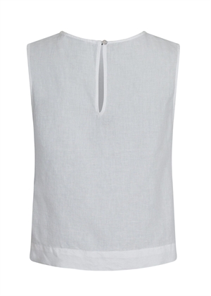 Svetlana linen top White Neo Noir